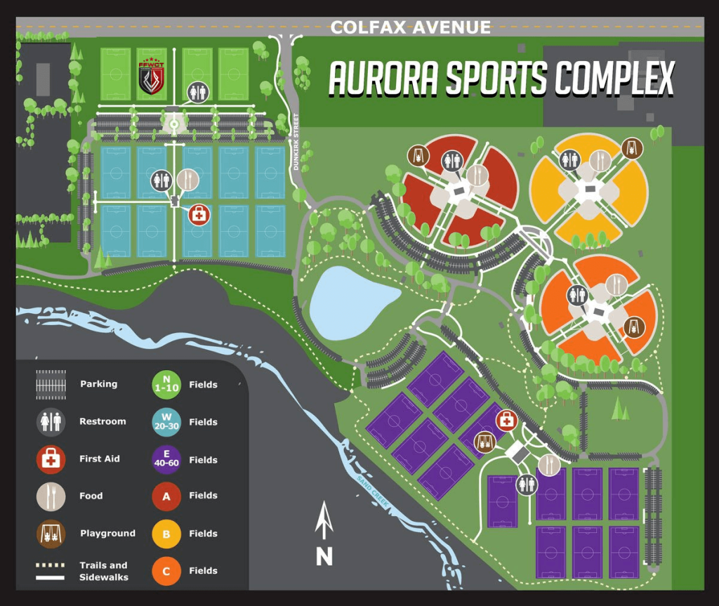 aurora sports park field map 2022 - Battle Colorado - USA Flag  usaflag