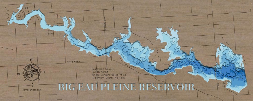 big eau pleine reservoir map - Big Eau Pleine Reservoir (Marathon)