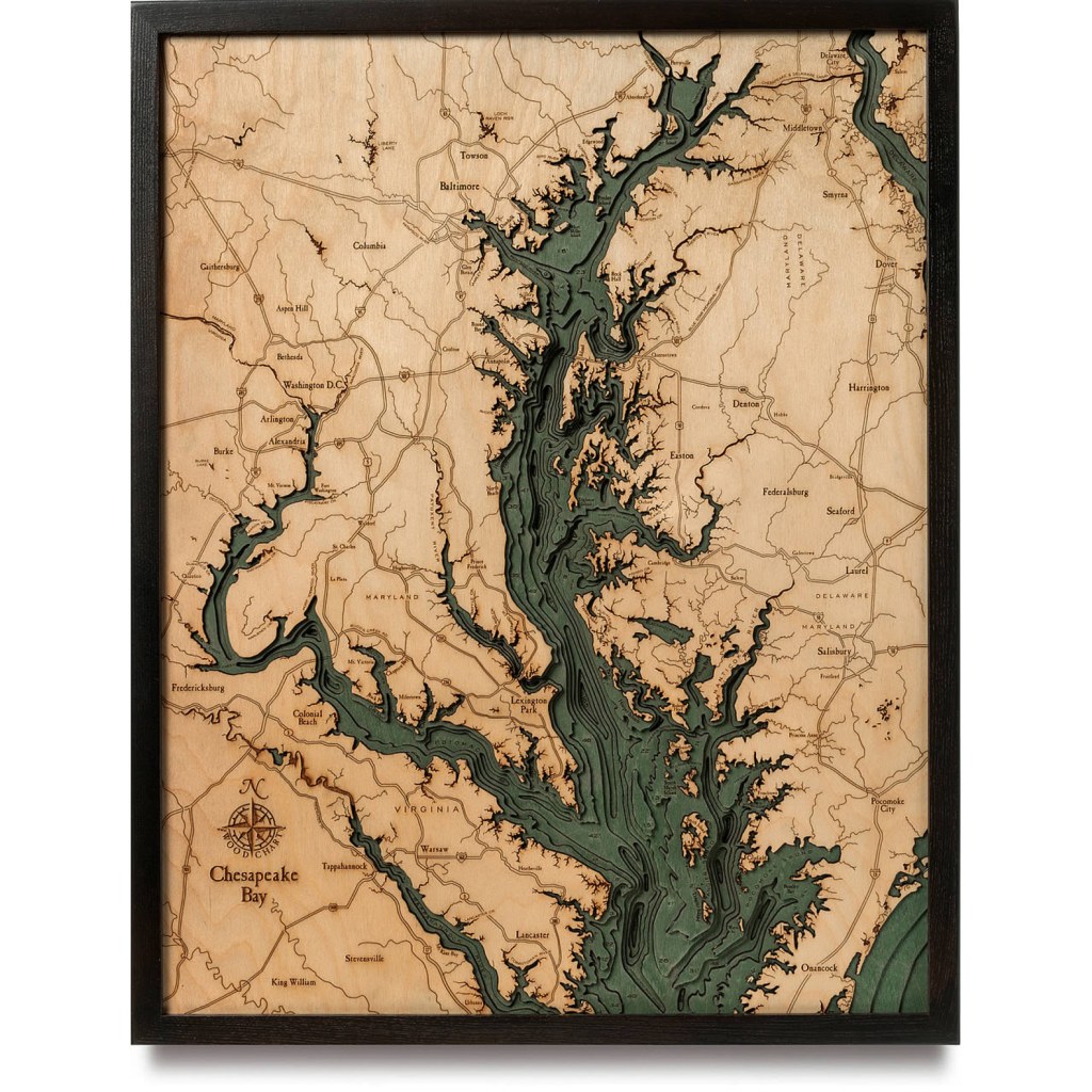 chesapeake bay topographic map - Chesapeake Bay