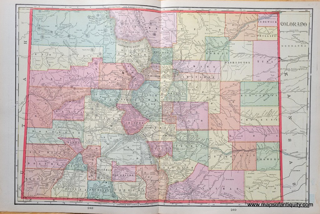 wootton colorado map - - Colorado - Antique Map