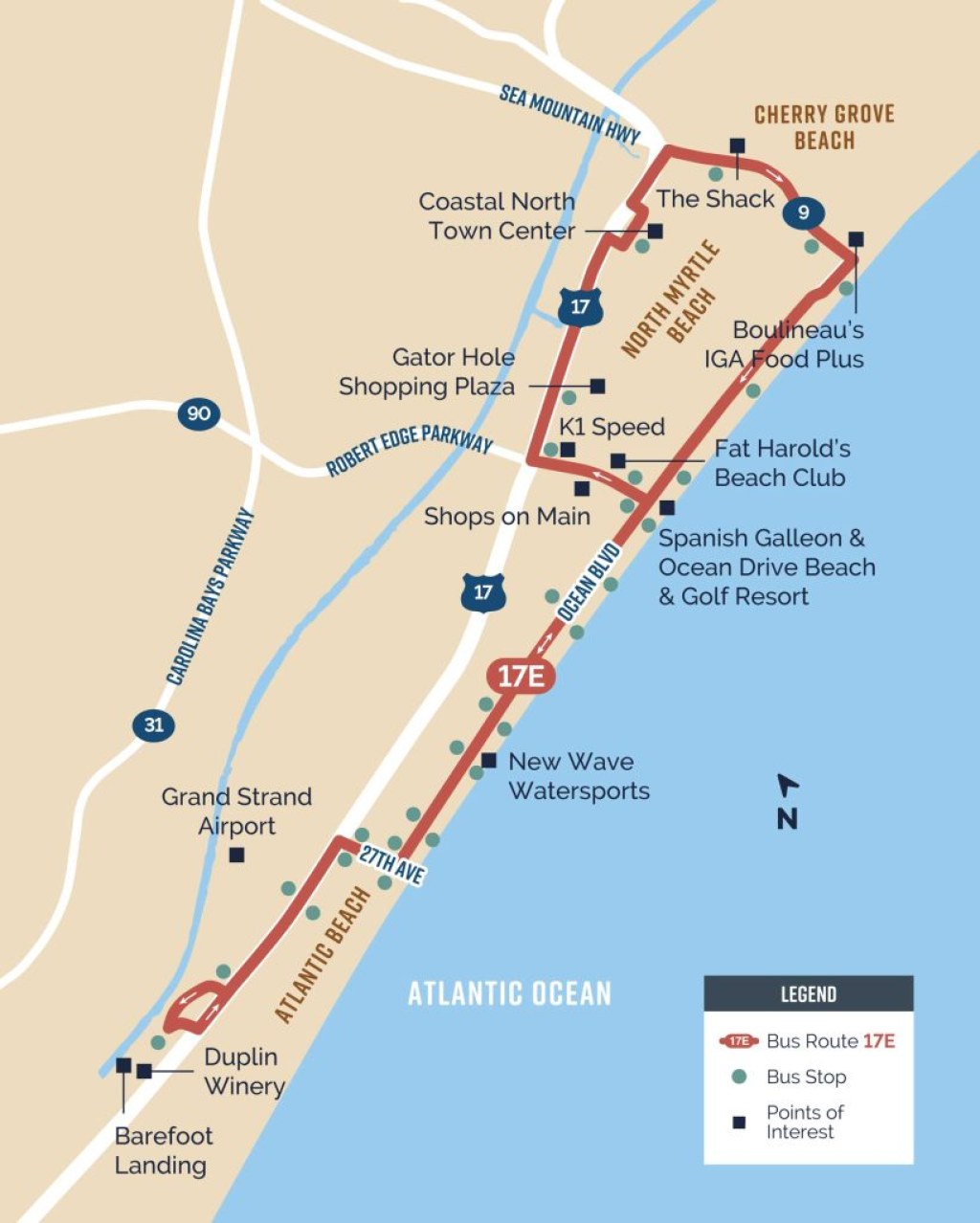coast rta route map - Entertainment Shuttle - Coast RTA