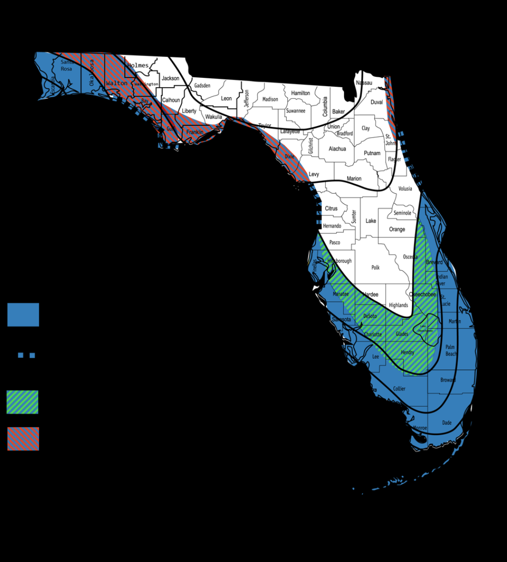 wind borne debris region map - Florida Wind-Borne Debris Region, Category II and III Buildings