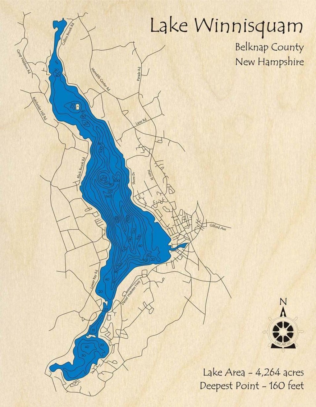 winnisquam lake map - Lake Winnisquam  Lakehouse Lifestyle
