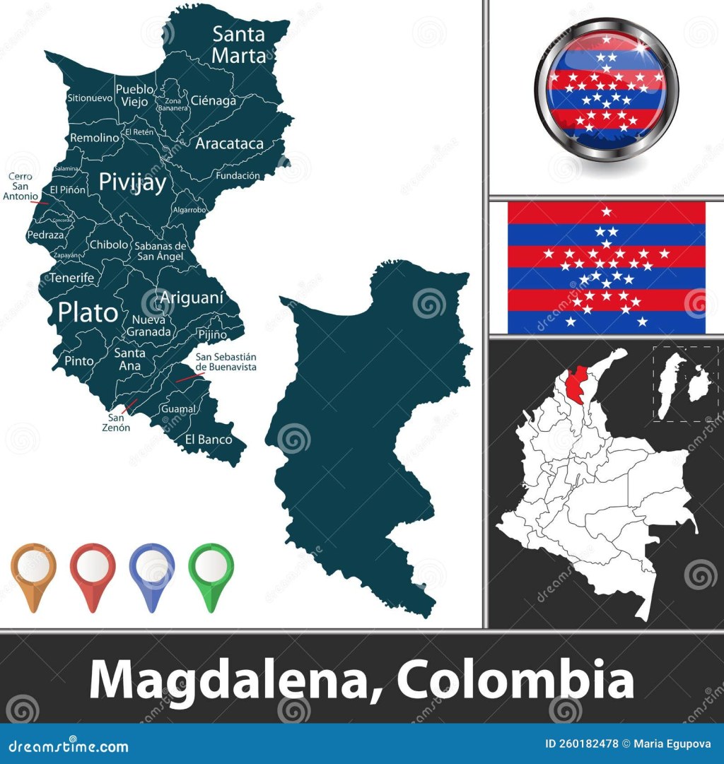 aracataca colombia map - Magdalena Department, Colombia Stock Vector - Illustration of