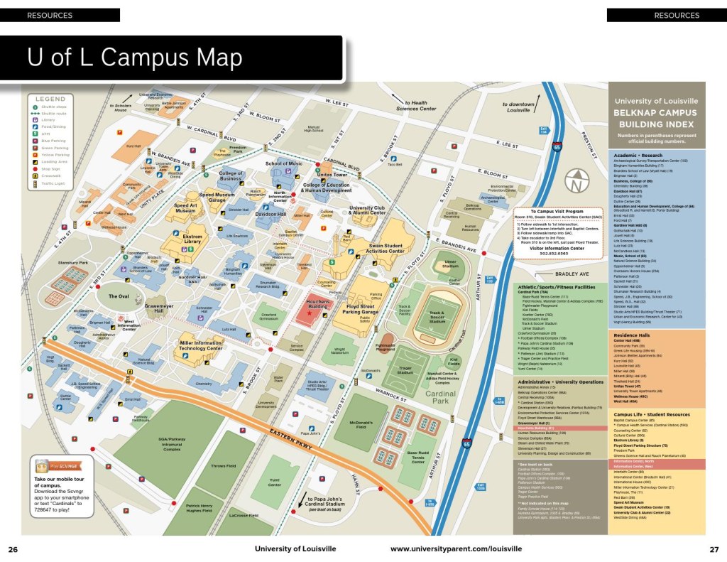 belknap campus map - parent guide by University of Louisville - Issuu