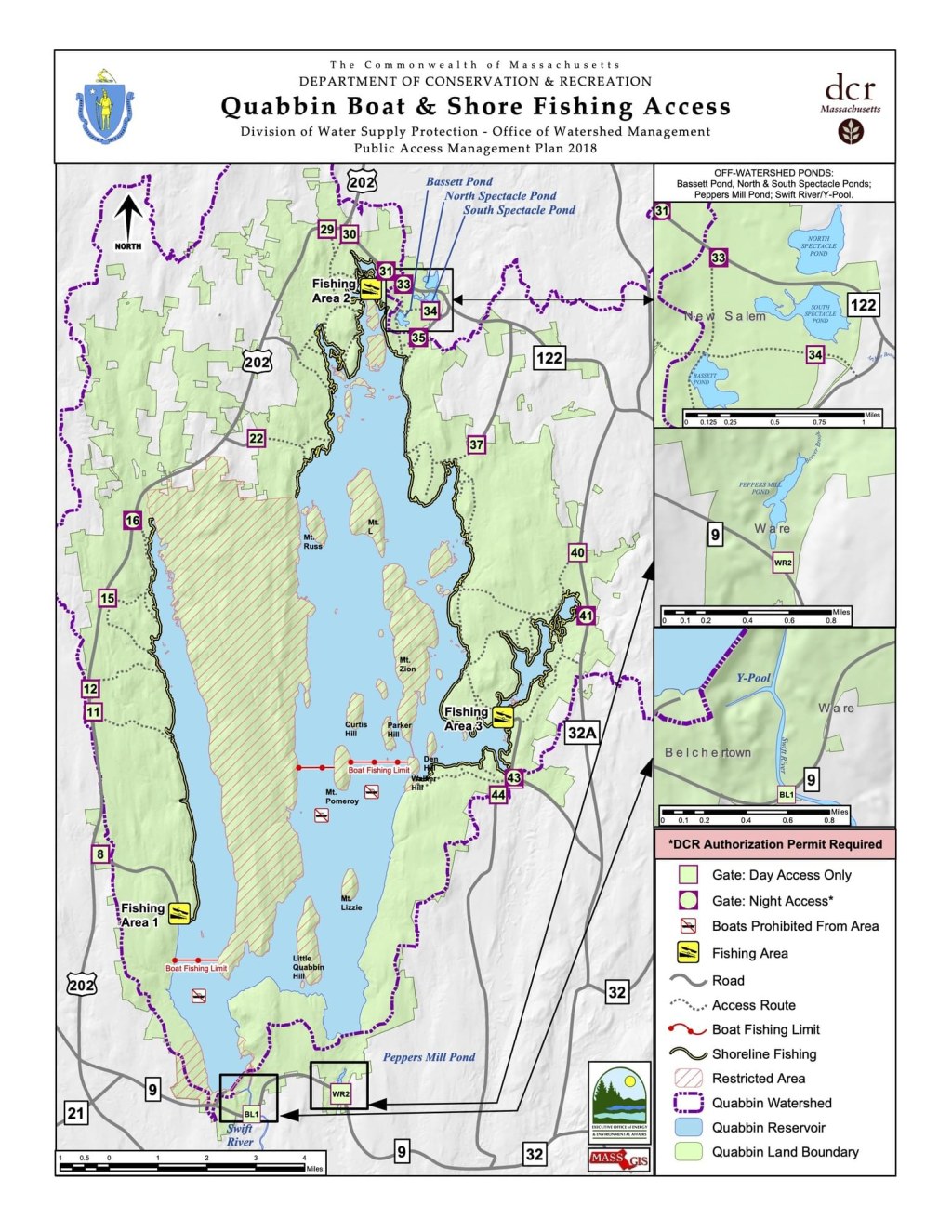 wachusett reservoir gate map - Quabbin Reservoir--Gate  - Worcester, Massachusetts, US