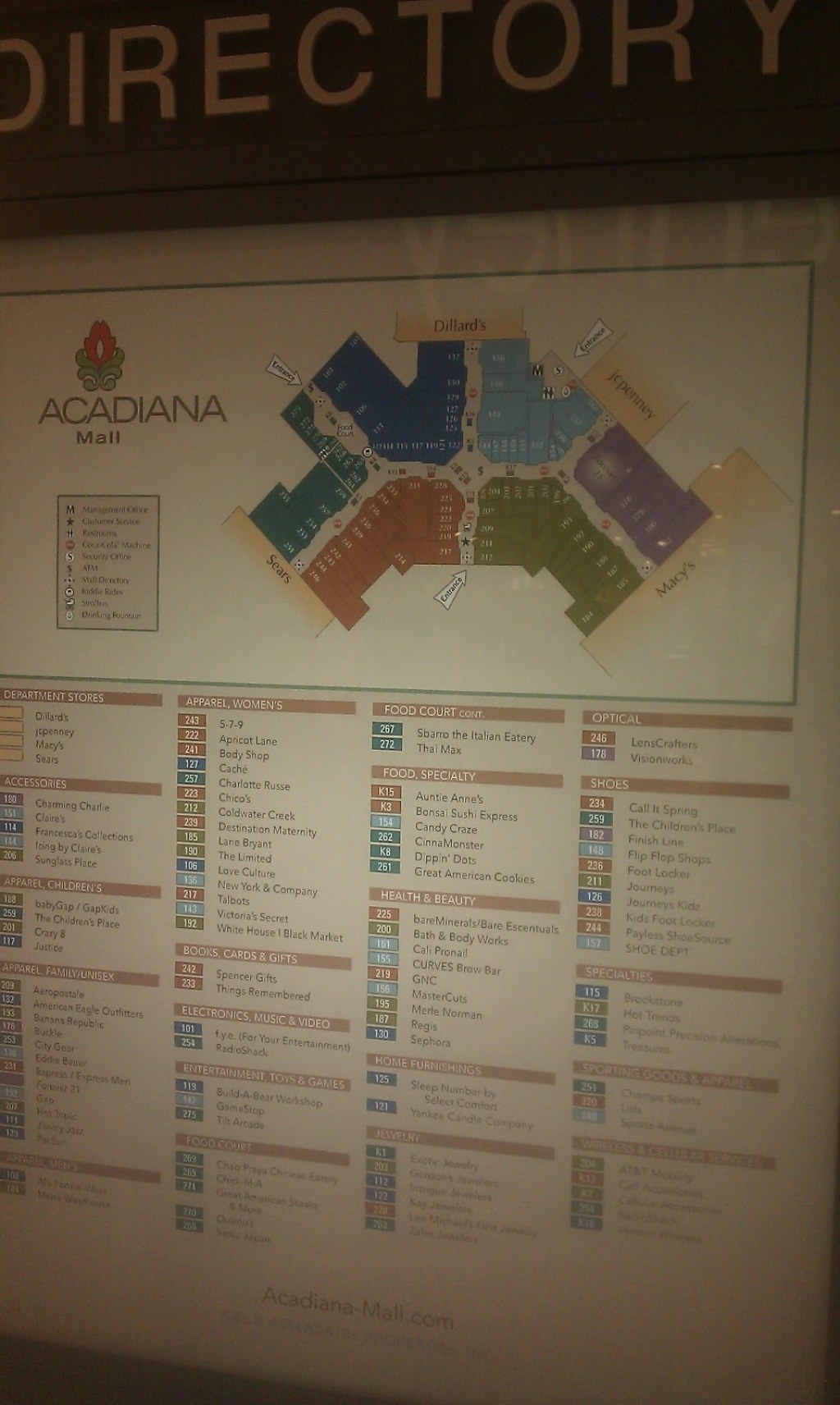 acadiana mall map - The Louisiana and Texas Retail Blogspot: Acadiana Mall Lafayette