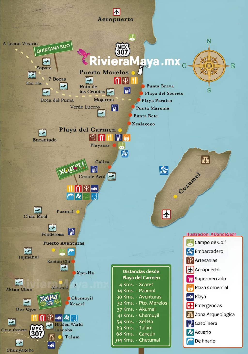 cenotes riviera maya map - The most impressive cenotes in Riviera Maya - Riviera Maya