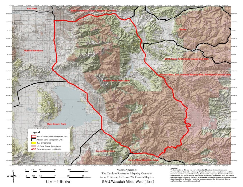 wasatch mountains west deer hunt map - Utah DWR Wasatch Mountains West - Hunt Utah