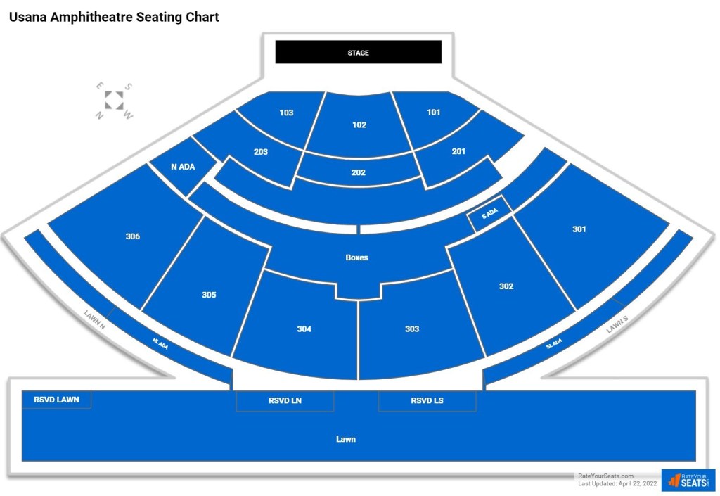 usana seating map - Usana Amphitheatre Seating Chart - RateYourSeats